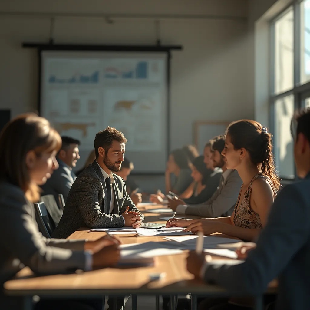 Equipo de facilitadores y expertos en negocios